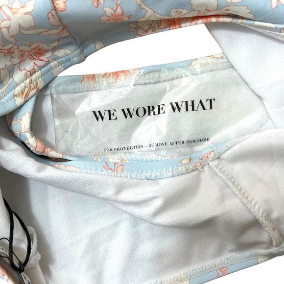 WeWoreWhat NWT Halogen Blue Floral Emily High-Waist Bikini Swim Bottom XS - Picture 8 of 9